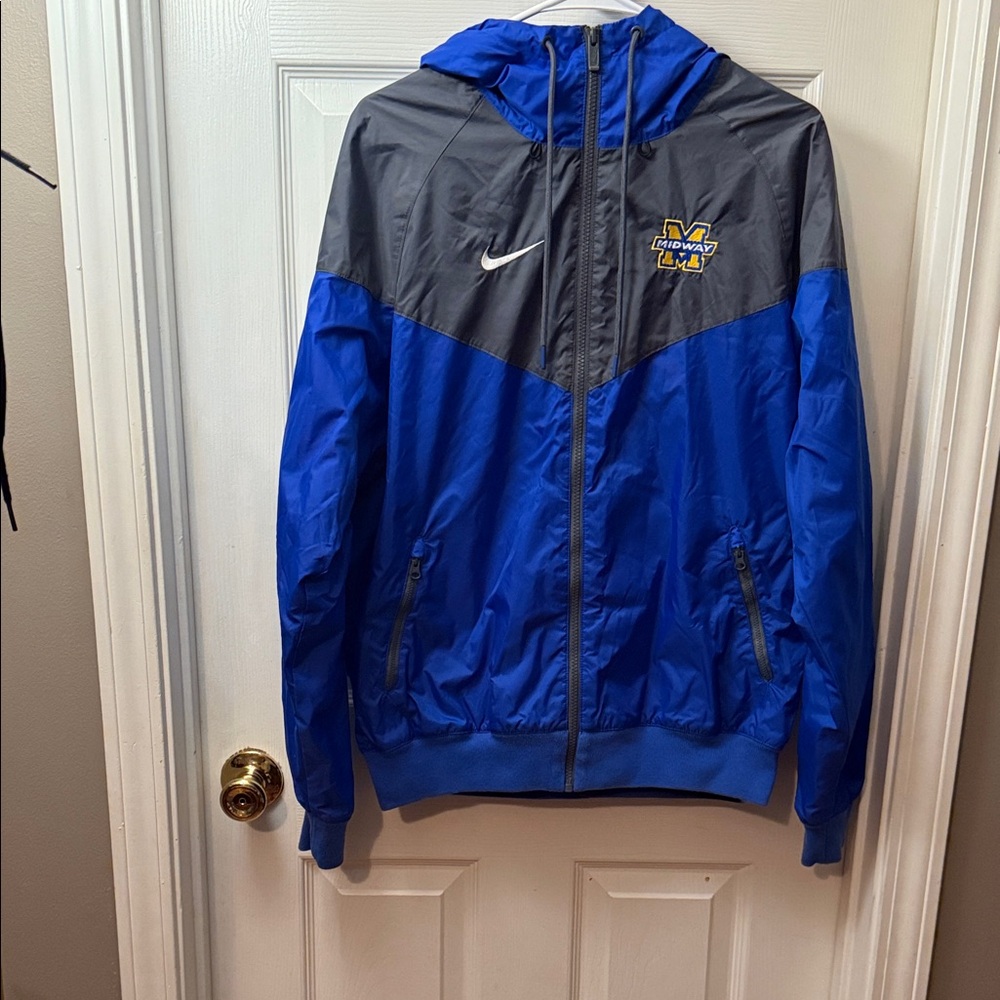 Nike Men's Windbreaker in Blue and Gray